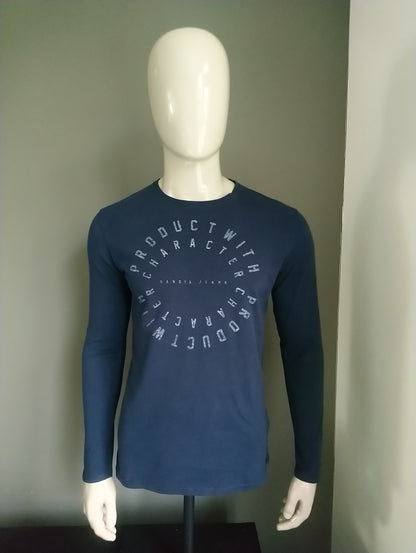 García Longsleeve. Azul oscuro con impresión. Tamaño L / M