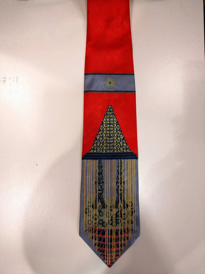 Vintage Anne Surkamp Kramer Silk Tie. Beau motif vintage.