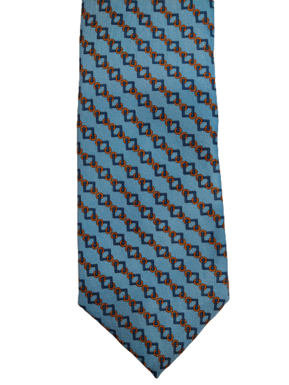 Marchesi di como narrow silk tie. Nice blue / red motif.