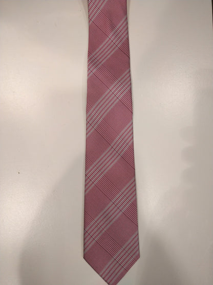 Tailor & Son silk tie. Pink motif.