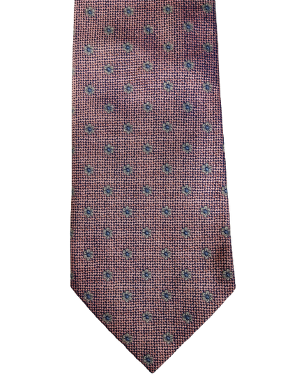 Faconnable tie. Pink shiny motif