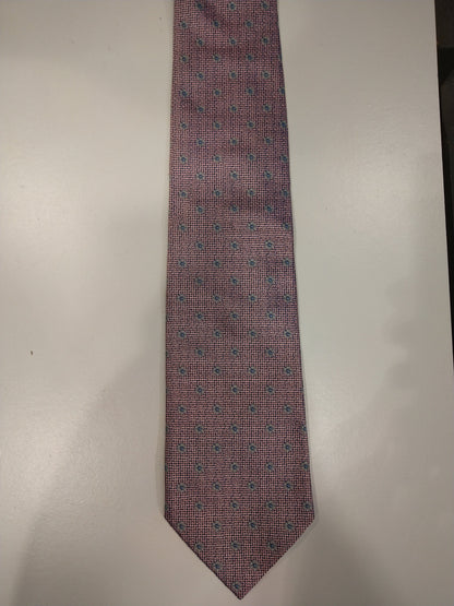 Faconnable tie. Pink shiny motif