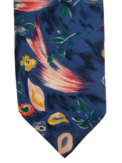 Marks & Spencer Silk Tie. Beau motif de fleurs.