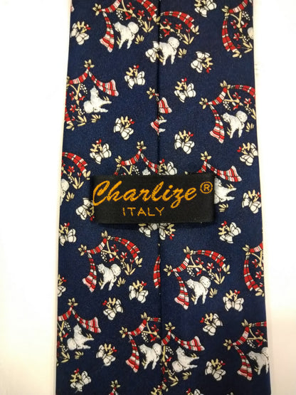 Charlize Italie Silk Tie. Beau motif séparé.