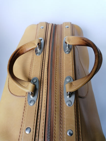 Tramontano Napoli leather bag. Light brown colored.