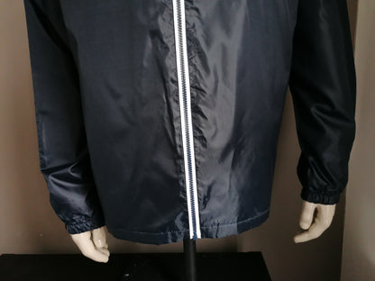 Printer Red Flag Summer Jacket. Dark blue colored. Size XL