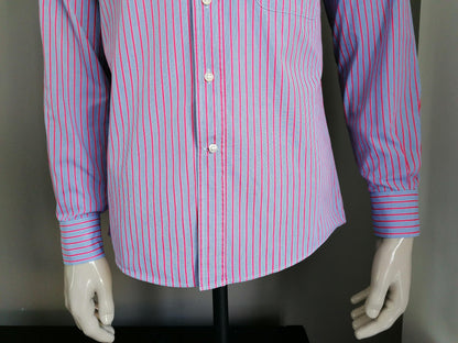 Camicissima overhemd. Blauw Rood motief. Maat 39. Extra Slim Fit - EcoGents