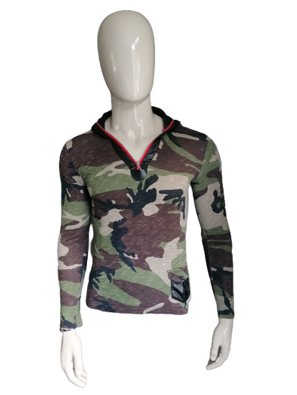 Eksi Bir Longsleeve with hood. Camouflage print. Size M / S