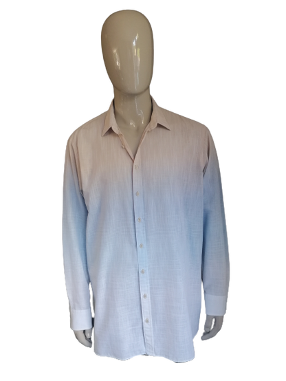 Marvelis shirt. Beige blue motif. Size XXL / 2XL.