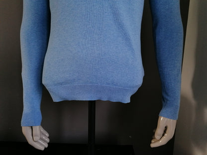 Esprit sweater. V-neck. Colored blue. Size S. Cotton Silk