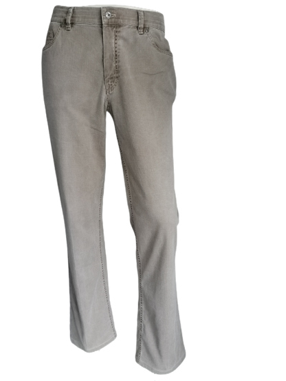 Hiltl broek. Licht Bruin motief. Maat 54 / L. Type ZE500. Stretch.