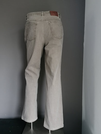 Hiltl broek. Licht Bruin motief. Maat 54 / L. Type ZE500. Stretch.