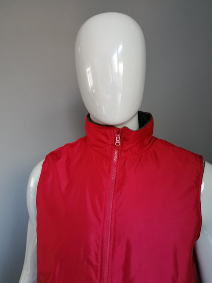 Chaps Bodywarmer met Fleece voering. Rood gekleurd. Maat M. - EcoGents