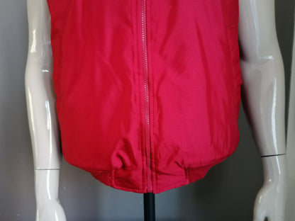 Chaps Bodywarmer met Fleece voering. Rood gekleurd. Maat M. - EcoGents