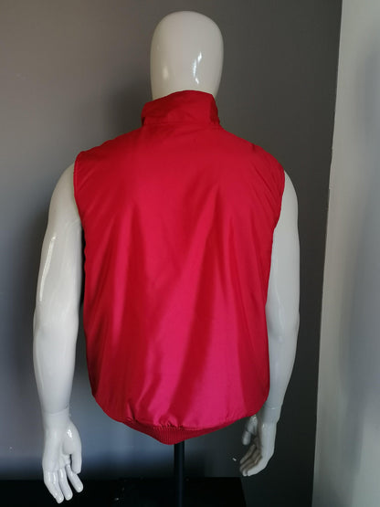 Chaps Bodywarmer met Fleece voering. Rood gekleurd. Maat M. - EcoGents