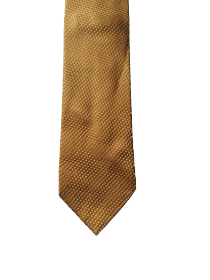 Ermenegildo Zegna silk tie. Yellow black motif.