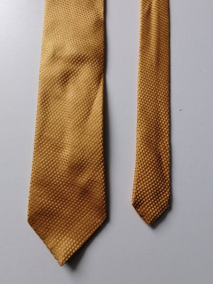 Ermenegildo Zegna silk tie. Yellow black motif.