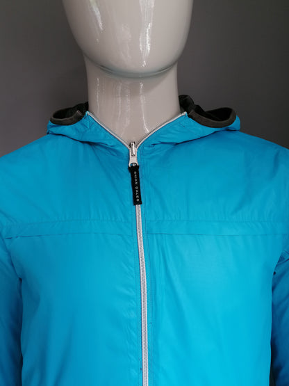 Brian Dales doppelseitige / reversbare Sommerjacke mit Kapuze. Braun oder blau. Größe 50 / M.