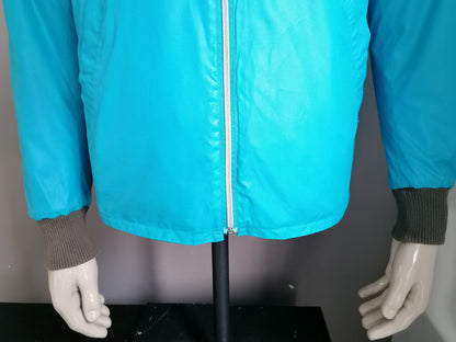 Brian Dales doppelseitige / reversbare Sommerjacke mit Kapuze. Braun oder blau. Größe 50 / M.