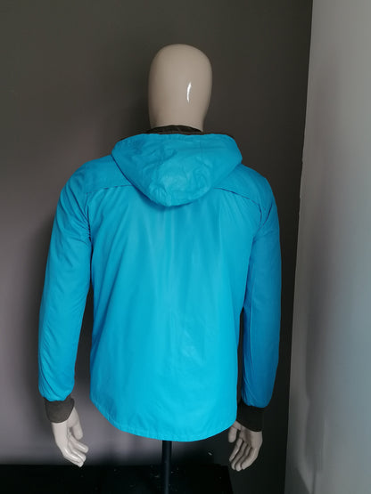 Brian Dales doppelseitige / reversbare Sommerjacke mit Kapuze. Braun oder blau. Größe 50 / M.