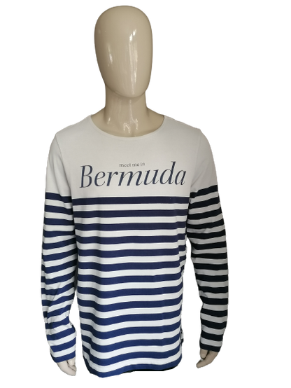 Gaastra Séter informal. Beige Blue Striped. Tamaño xl.