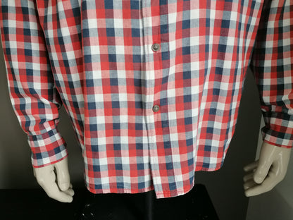 Chemise Wrangler. Blanc rouge bleu bloqué. Taille x l / xxl - 2xl.