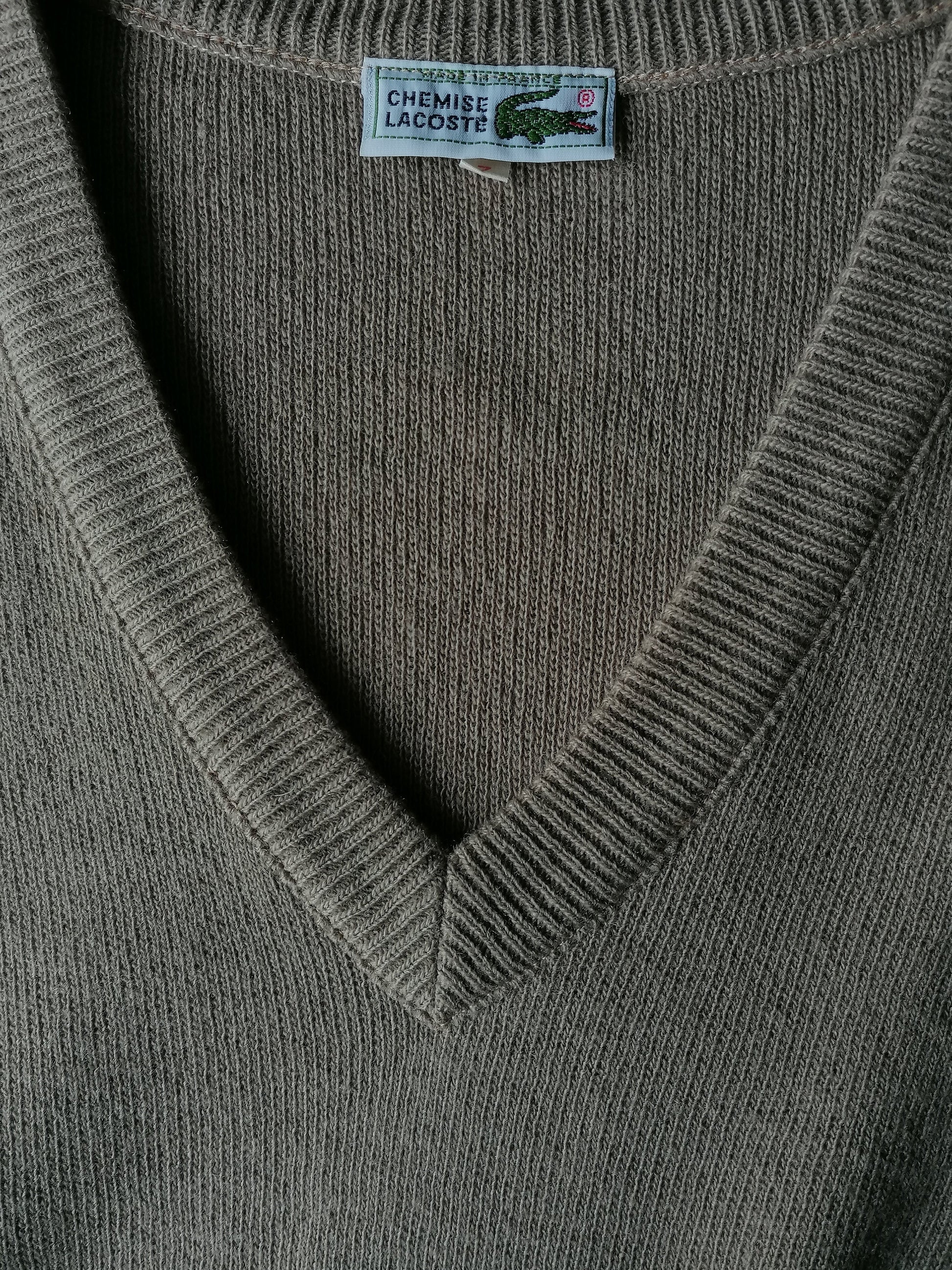 Pull Col V Gris Lacoste