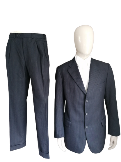 Eduard Dressler costume. Dark blue striped. Colbert MT 56 / Pantalon MT 52