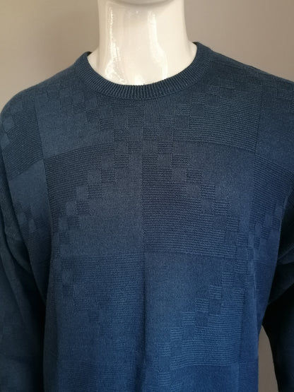 Vintage Lacoste -Pullover. Dunkelblaues Motiv. Größe xxl/ 2xl.