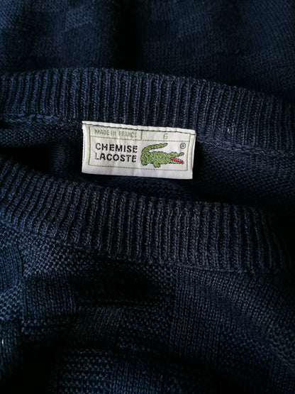 Vintage Lacoste -Pullover. Dunkelblaues Motiv. Größe xxl/ 2xl.