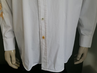 Shirt Sean John. Blanc avec des applications brodées. Taille xl >> xxl