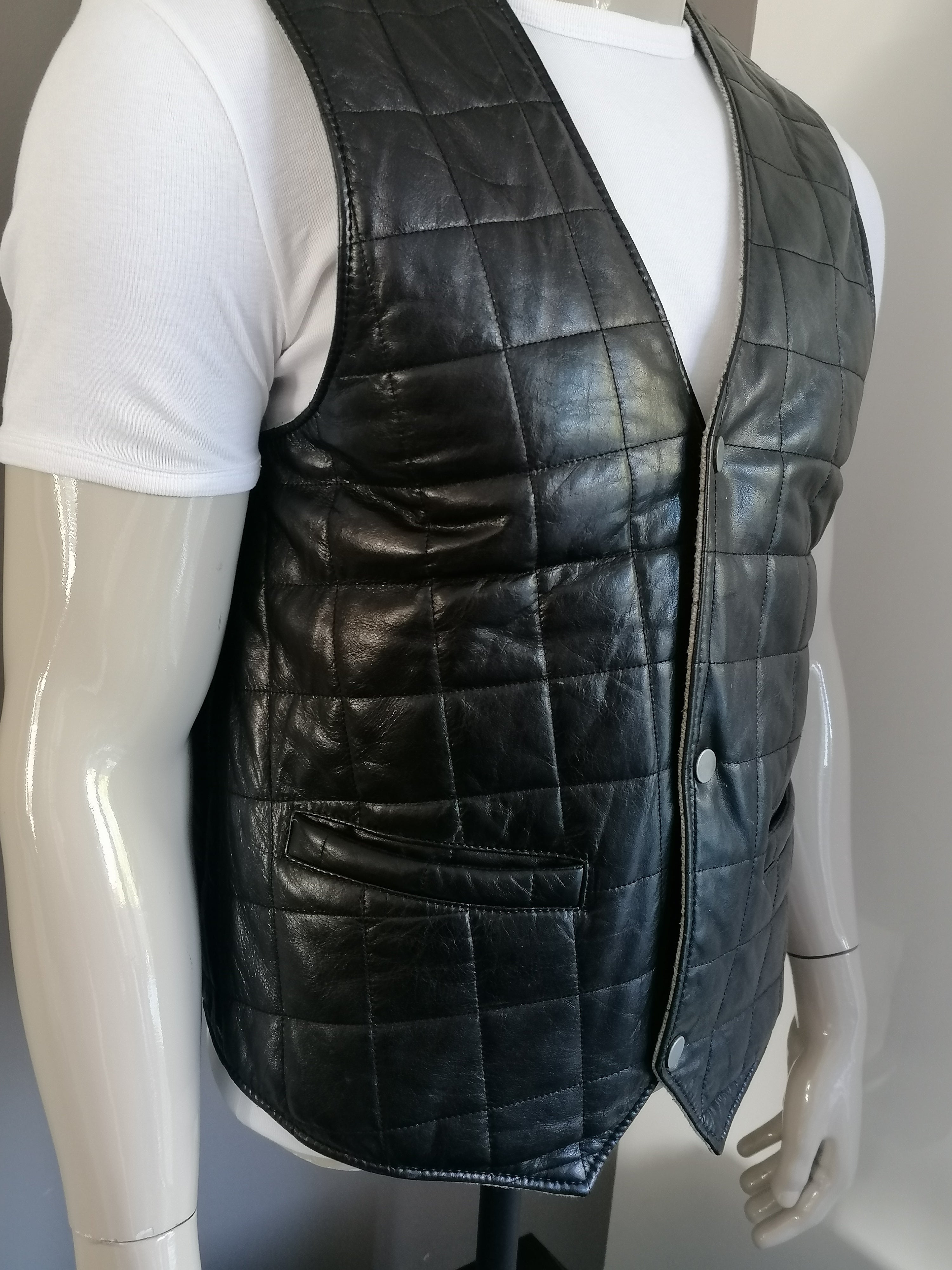 Leather clearance look waistcoat