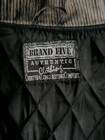 Brand5five forrada de chaqueta de invierno con botones. Motivo gris oscuro. Tamaño XXL / 2XL.