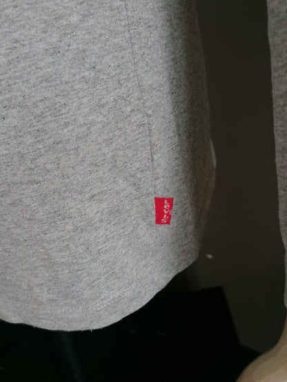 Levis Longsleeve. Grau mit Druck. Größe M.