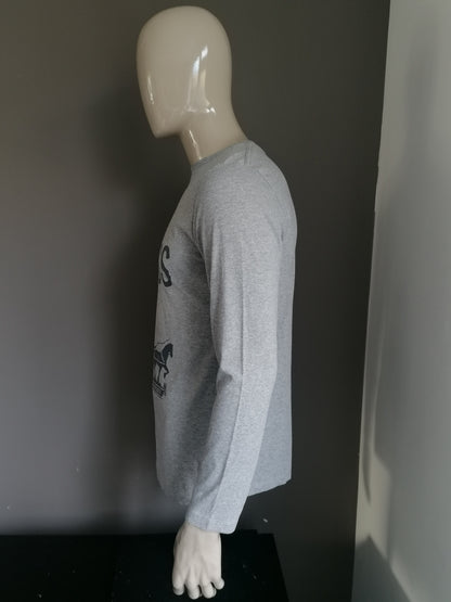 Levis Longsleeve. Grau mit Druck. Größe M.