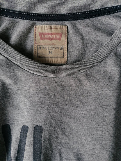 Levis Longsleeve. Grau mit Druck. Größe M.