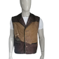 Solo die Tracht Leren gilet met mooie knopen. Bruin met borduur accenten voor- en achterkant. Maat L.