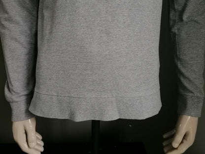 Hoodie Jack & Jones. Grigio mescolato con stampa. Taglia M.