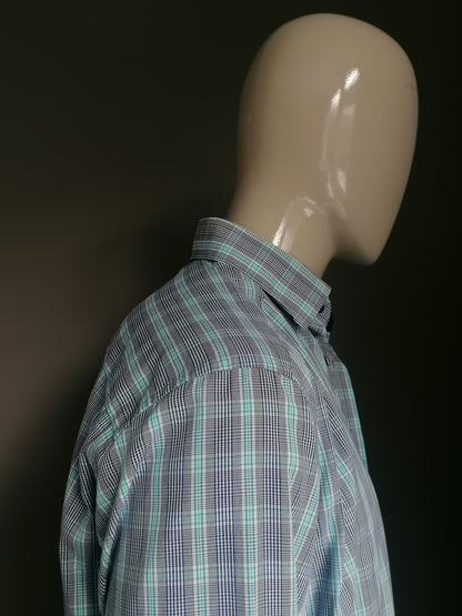 Chemise Marvelis. Bleu vert blanc à carreaux. Taille 42. L. Comfort Fit.