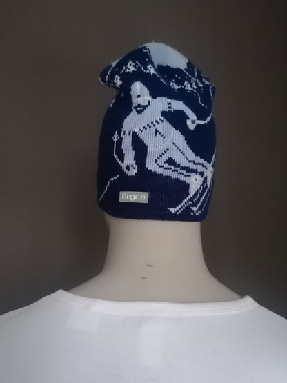 Vintage Ergee hat. Blue ski image.