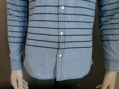 Shine Original shirt. Blue striped size S.