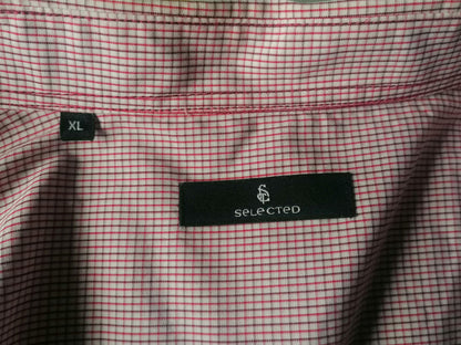 Selected shirt with press studs. Red blue checked. Size XL.