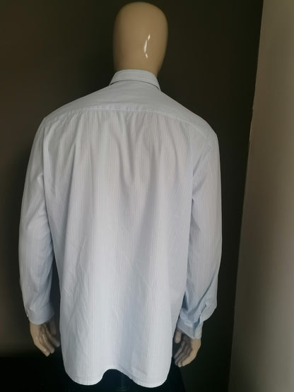 Skywear Casuals Shirt. Light blue white striped. Size XL / XXL-2XL.