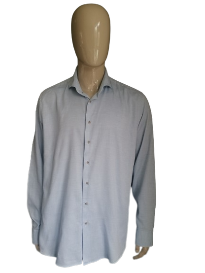 Thomas Maine  overhemd. Blauw gemêleerd. Maat 45 / XXL / 2XL. Tailored Fit.