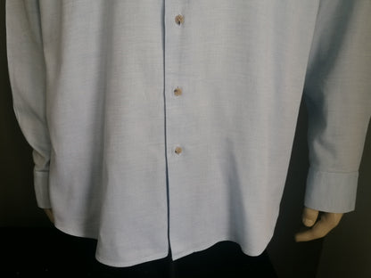 Thomas Maine  overhemd. Blauw gemêleerd. Maat 45 / XXL / 2XL. Tailored Fit.