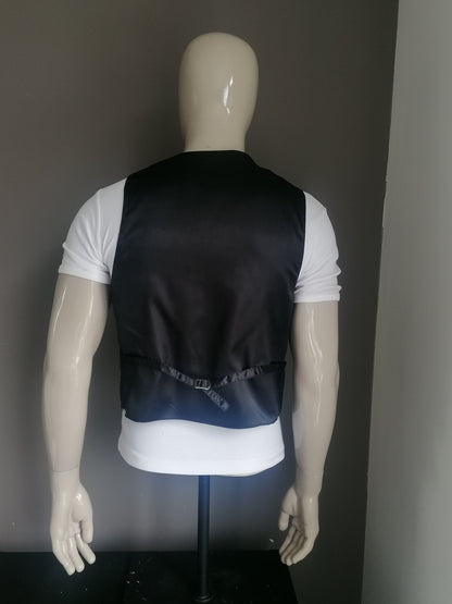 Gilet en cuir Studio Fashion avec goujons de presse. Couleur noire. Taille M.