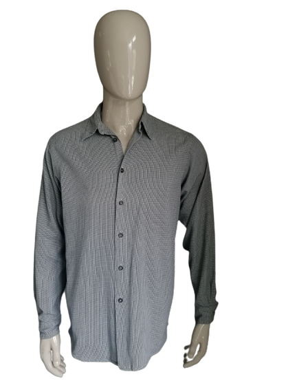 Vintage Hugo Boss Shirt. Grau kariert. Größe M.