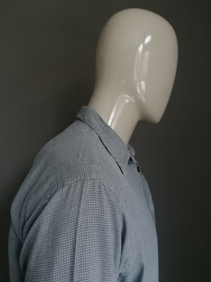 Vintage Hugo Boss Shirt. Grau kariert. Größe M.