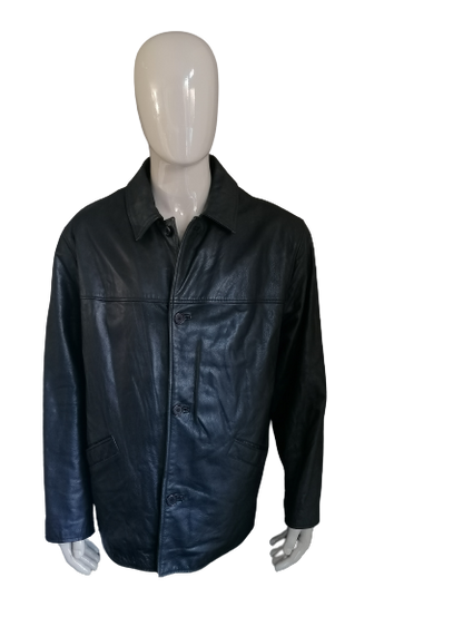 Ciro Citterio leather jacket. Light lined. Black colored. Size XL