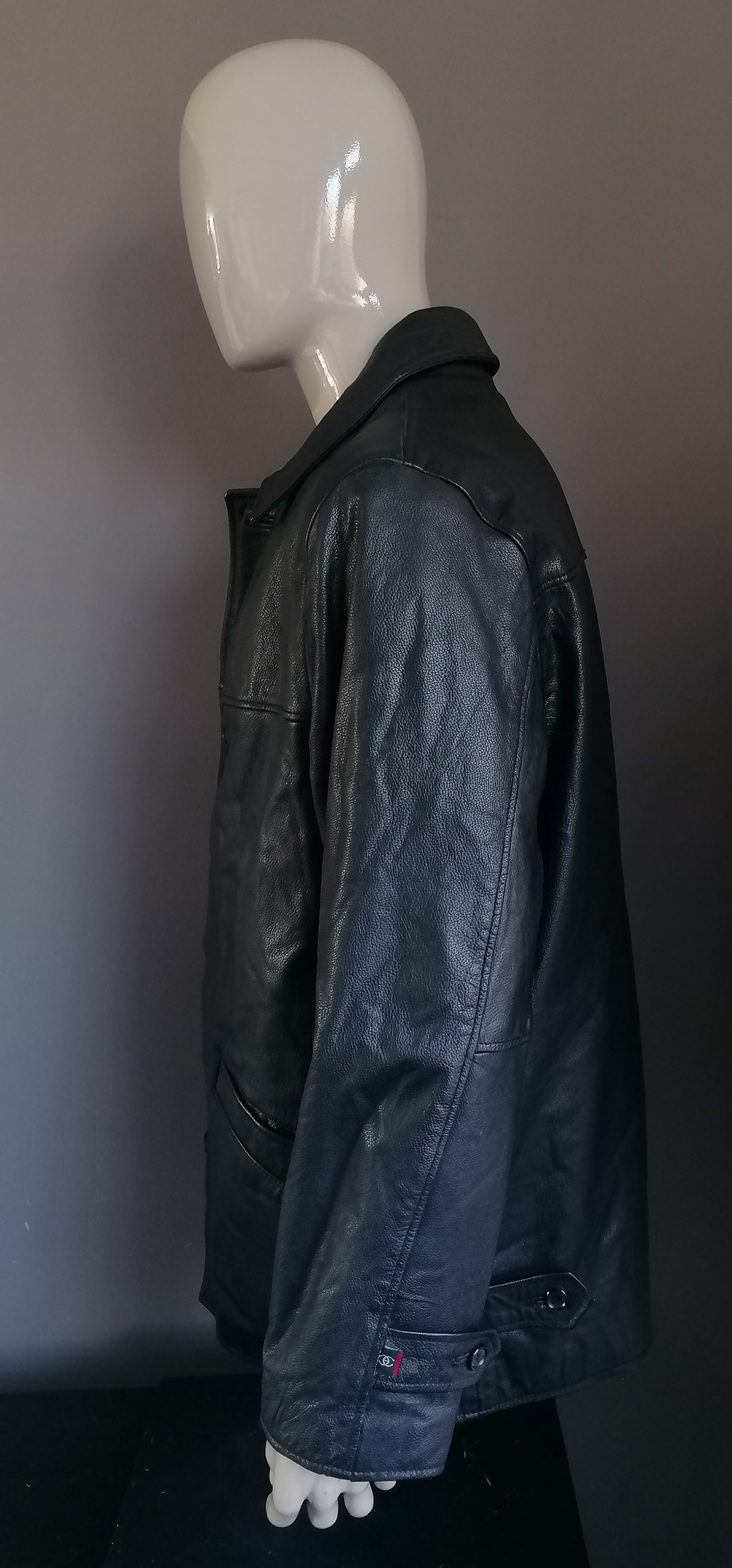 Ciro Citterio leather jacket. Light lined. Black colored. Size XL